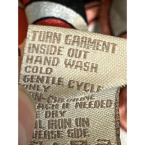 Retro Floral Halter Peplum Top L Black Artsy Funky Y2K Boho Western Colorful 80s - Picture 10 of 11